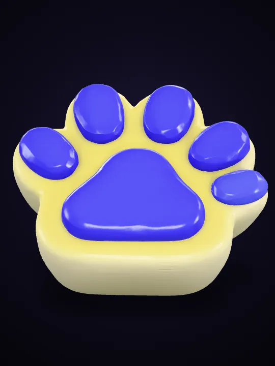 Подставка для телефона в виде кошачьей лапы — 3D-модель Tripo 3D по тексту, поворот на 360°