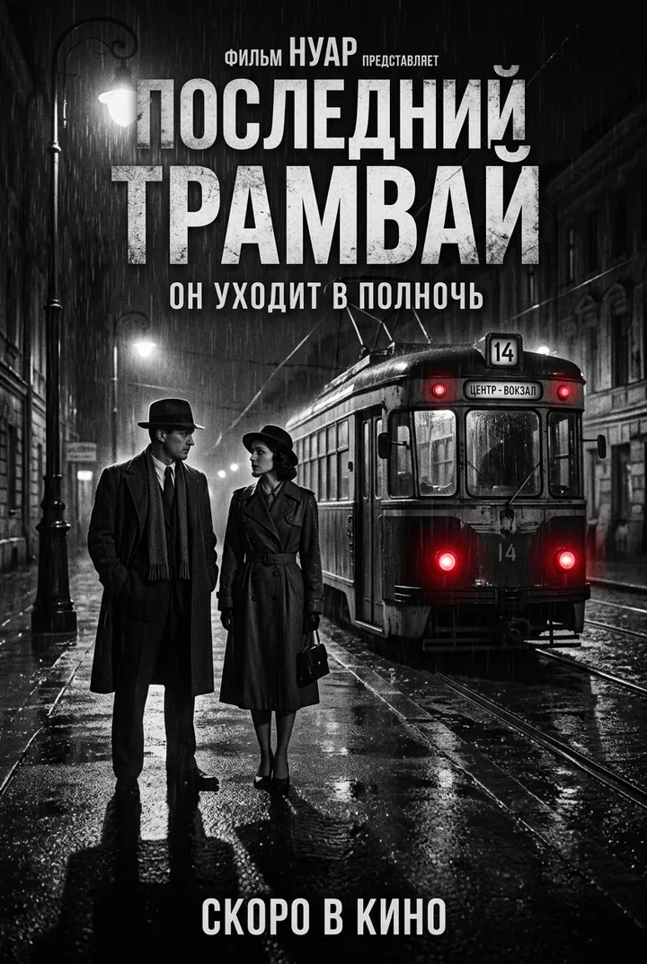Киноафиша нуарного фильма