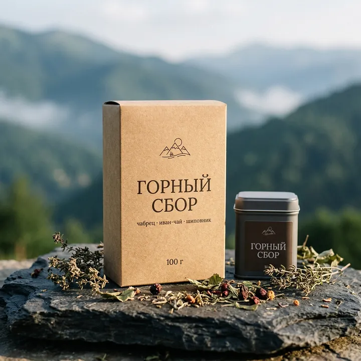 Упаковка чая, предметная съёмка