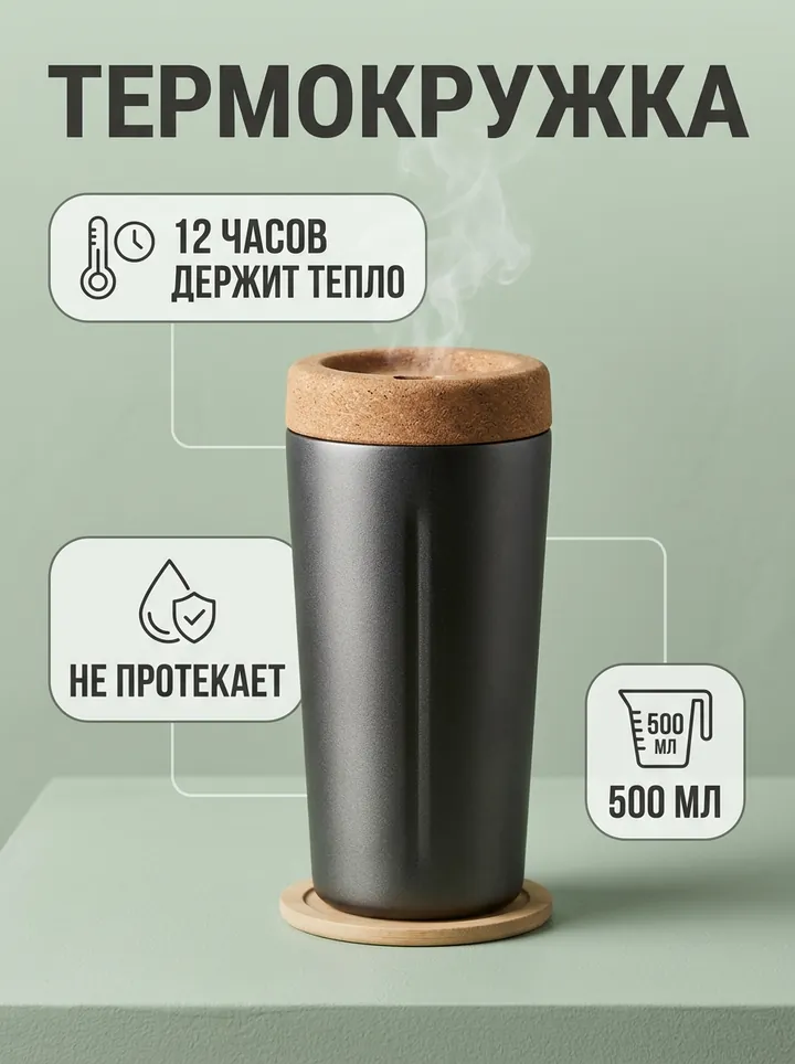 Карточка товара для маркетплейса: термокружка